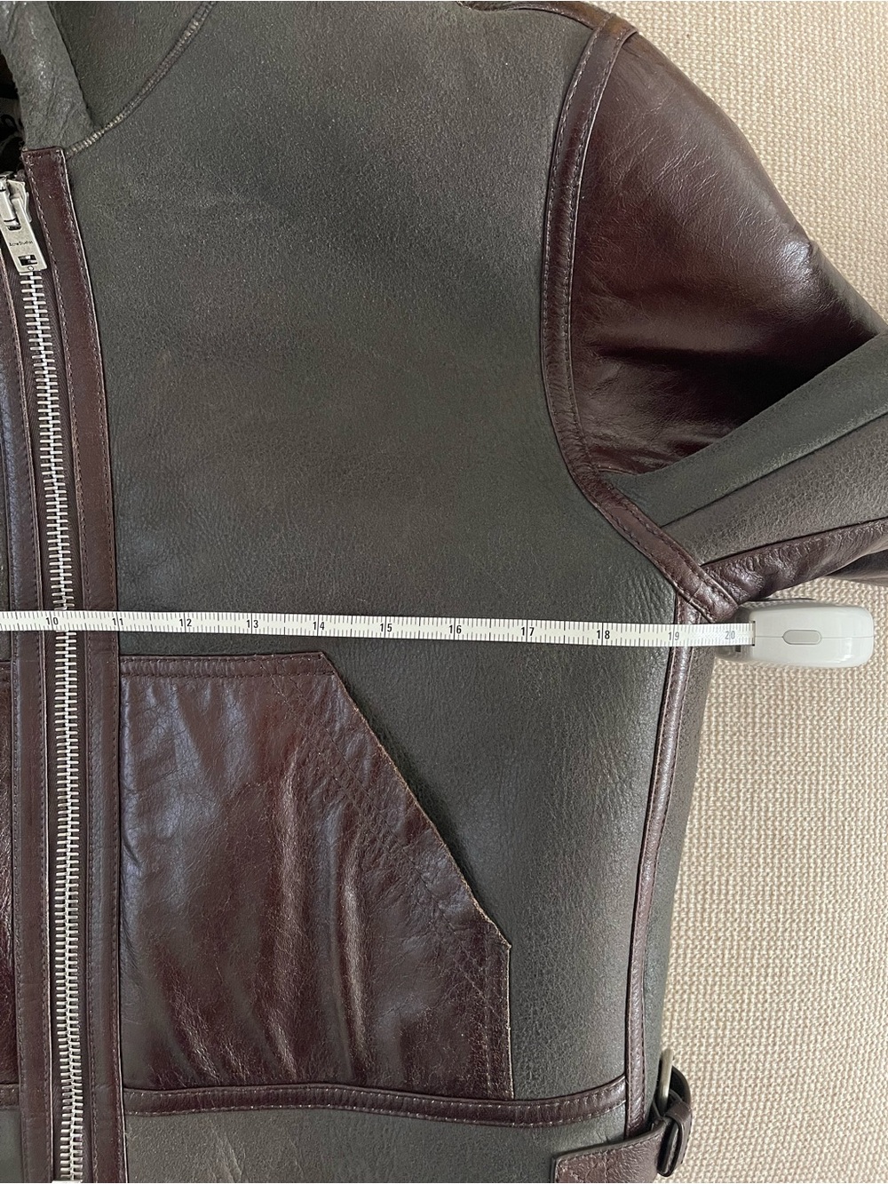 Acne Studios Brown Shearling Leather Jacket - Picture 11 of 14
